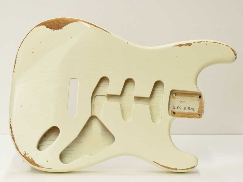 Nitro Relic Swamp Ash Stratocaster Body Olympic White