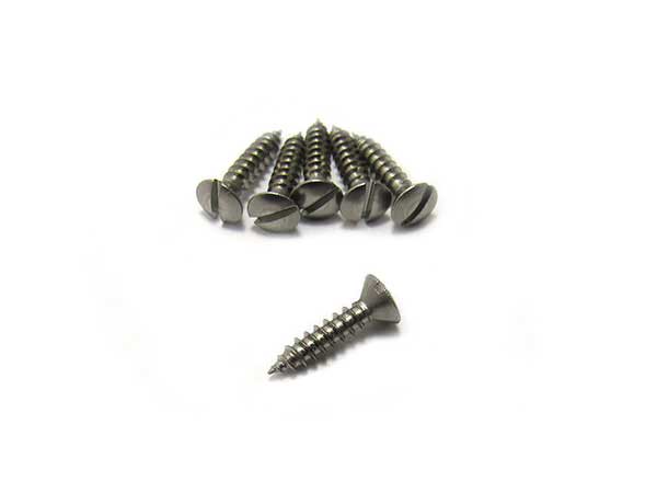 Pickguard screws, Slot head Stainless Steel (x 20)