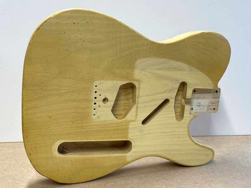 Aged Blonde Nitro Swamp Ash Telecaster Body #02