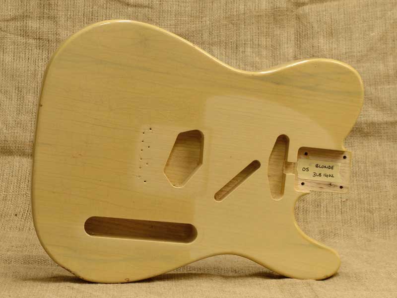Aged Blonde Nitro Swamp Ash Telecaster Replacement Body 3lb 14oz