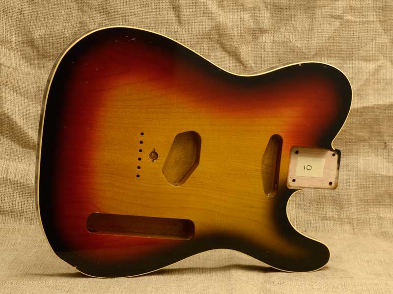 Aged 3 Tone Sunburst Alder Double Bound Telecaster Body
