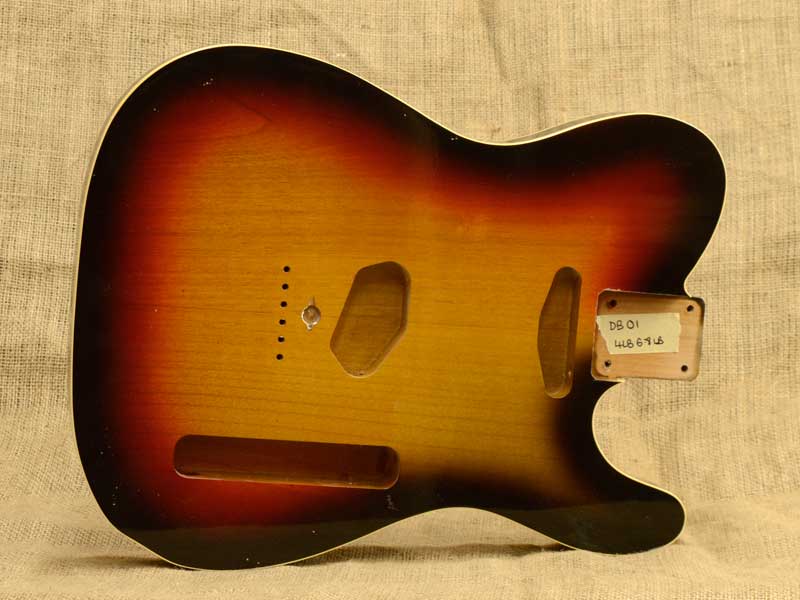 Aged 3 Tone Sunburst Double Bound Telecaster Replacement Body