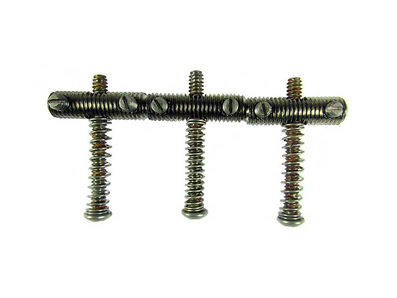 1960s-style Threaded Telecaster Saddles - Aged 1960s-style Threaded Telecaster Saddles - Aged