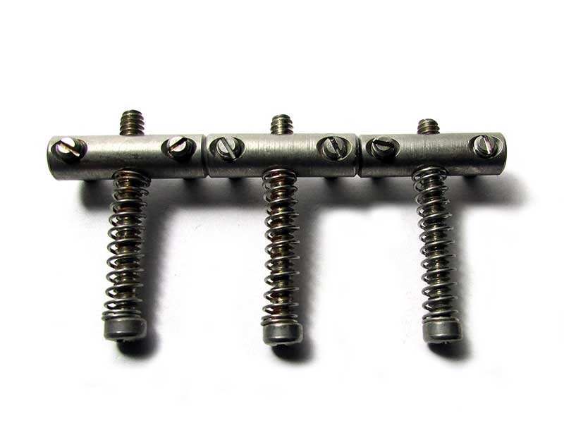 1950s-style 1/4 inch Steel Telecaster Saddles - Aged 1950s-style 1/4 inch Steel Telecaster Saddles - Aged