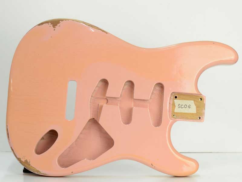 Nitro Relic Swamp Ash Stratocaster Body Shell Pink