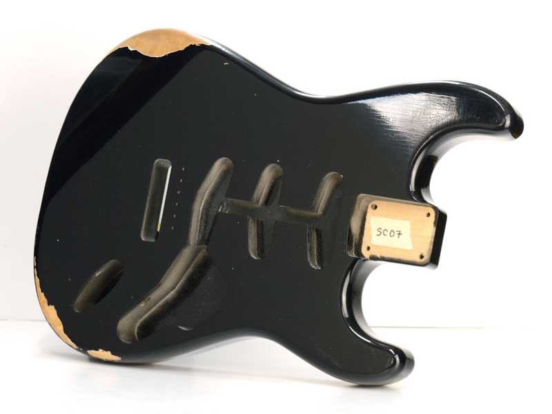 Nitro Relic Alder Stratocaster Body Black
