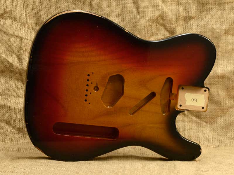 Aged 3 Tone Sunburst Nitro Alder Telecaster Body